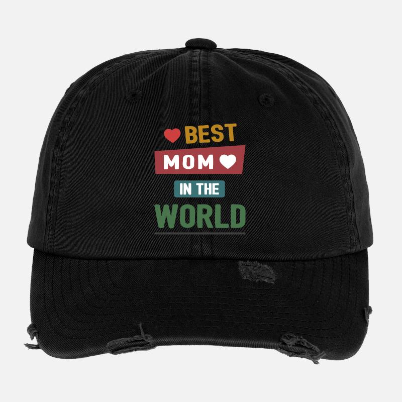 Beste Mutter der Welt Flexfit Vintage Destroyed Cap