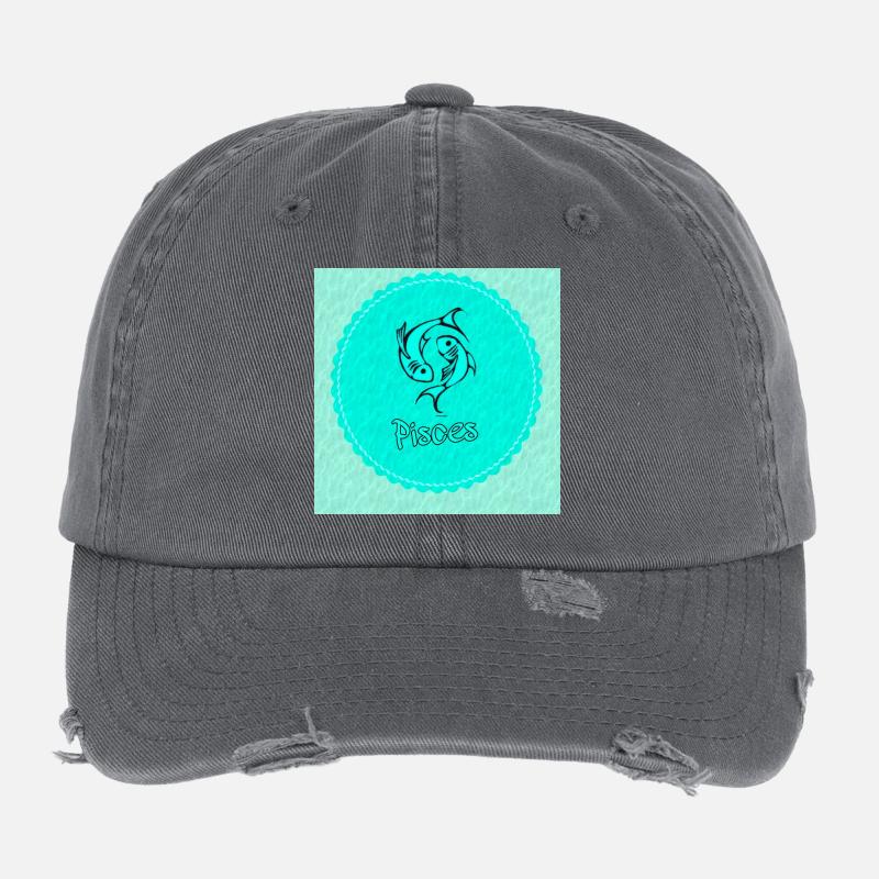 Poissons Casquette vintage effet usé Flexfit