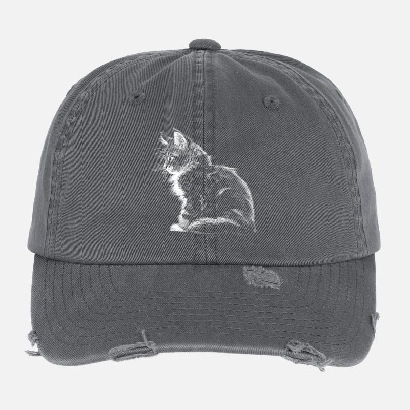 Chaton Casquette vintage effet usé Flexfit