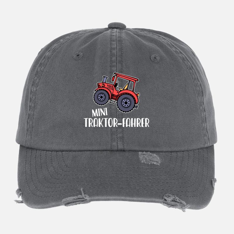 Trecker Statement Traktor Jungbauer Landwirtschaft Flexfit Vintage Destroyed Cap