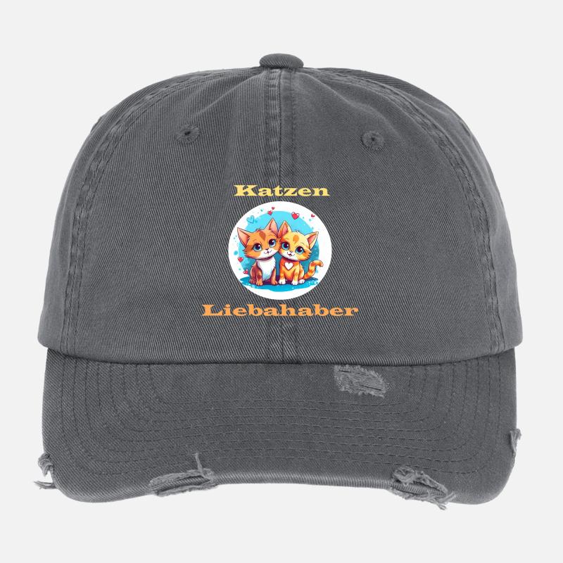 Katzenliebhaber Flexfit Vintage Destroyed Cap