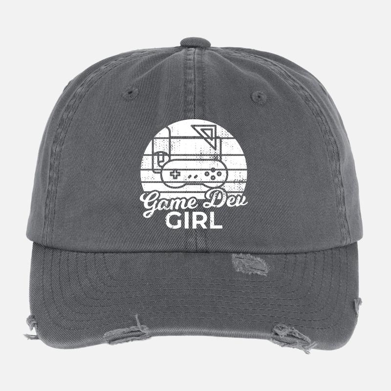 Game Dev Girl Flexfit Vintage Destroyed Cap