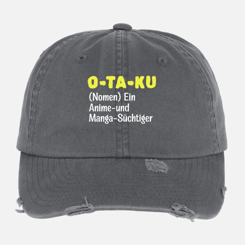 Déclaration de manga Anime Otaku Mangastyle Cartoon Casquette vintage effet usé Flexfit