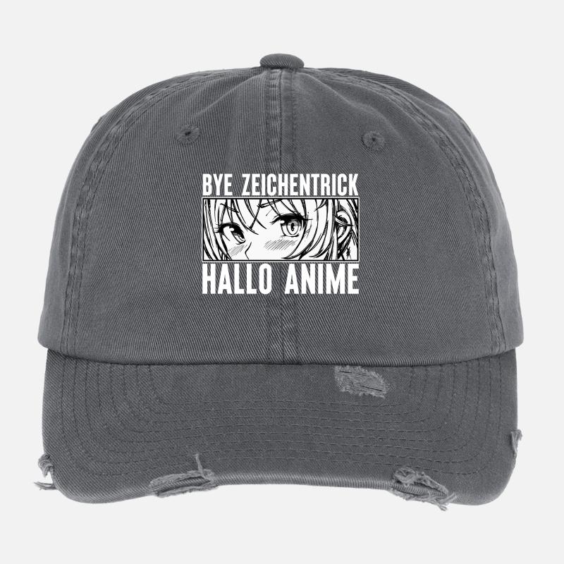 Anime Cartoon Comic Statement Japanese Manga Casquette vintage effet usé Flexfit