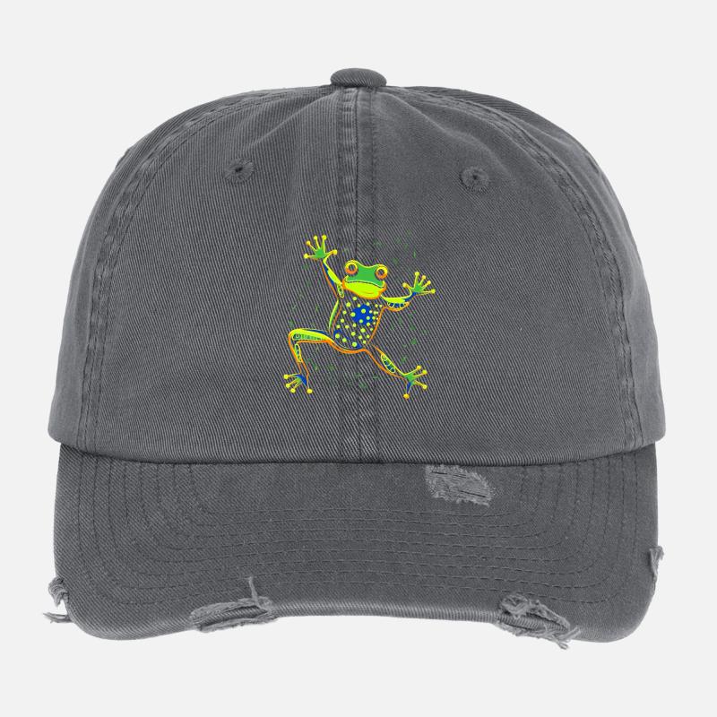 Dancing frog Casquette vintage effet usé Flexfit