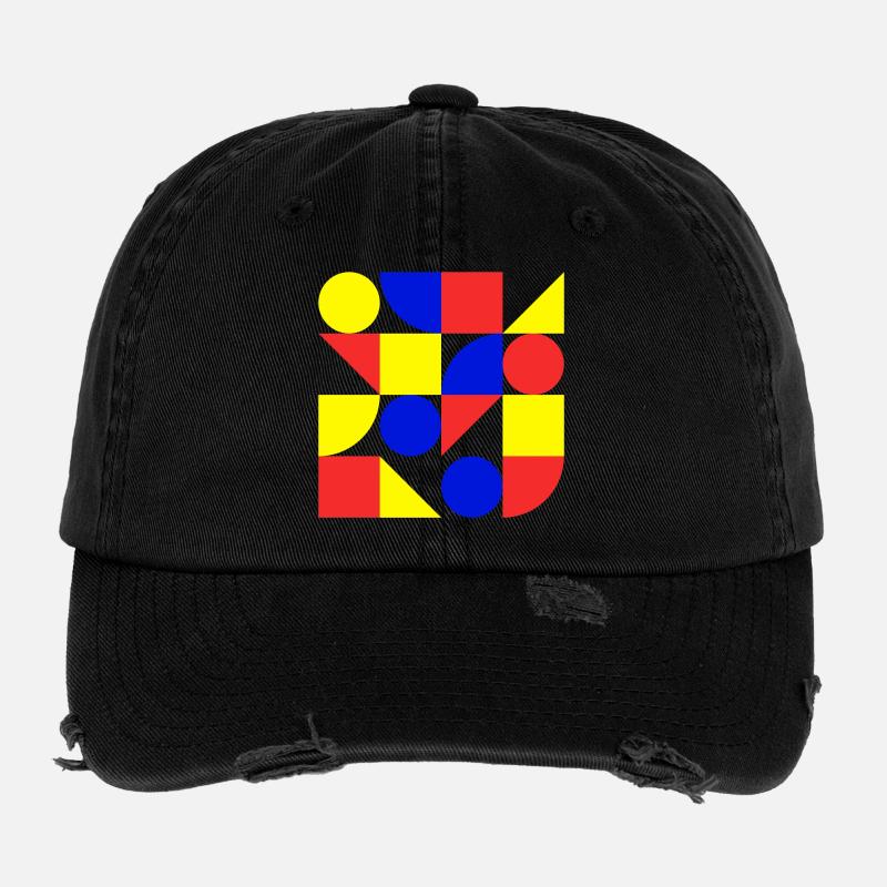 forme, géométrie, art, Bauhaus Casquette vintage effet usé Flexfit