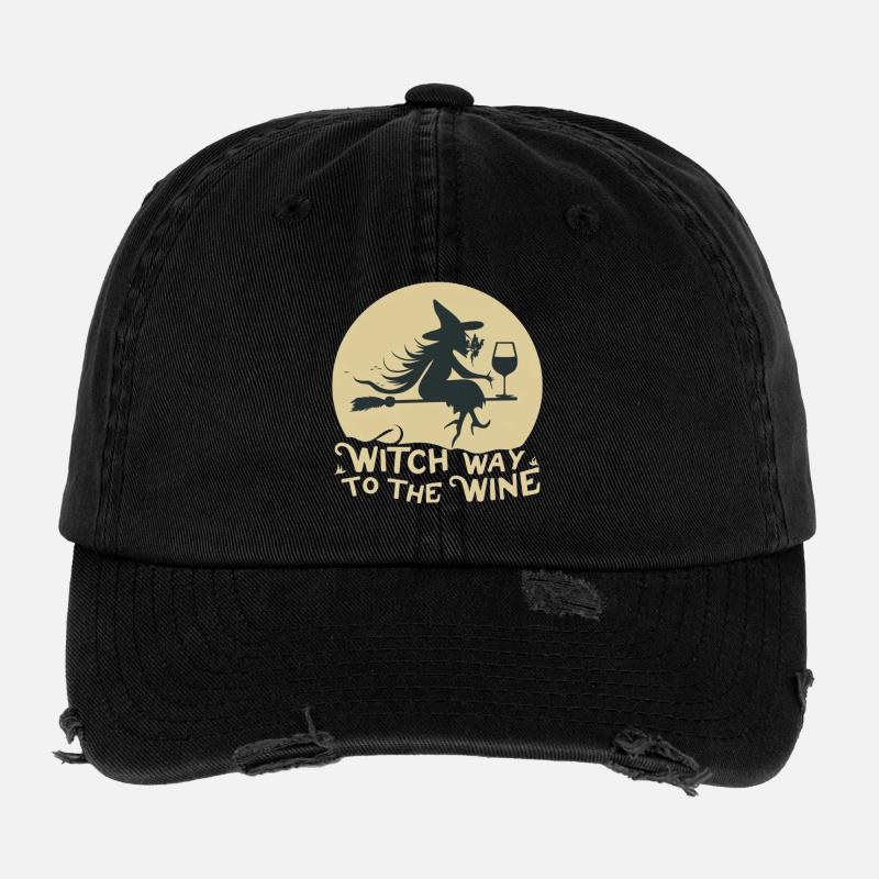 Hexenweg zum Wein Flexfit Vintage Destroyed Cap