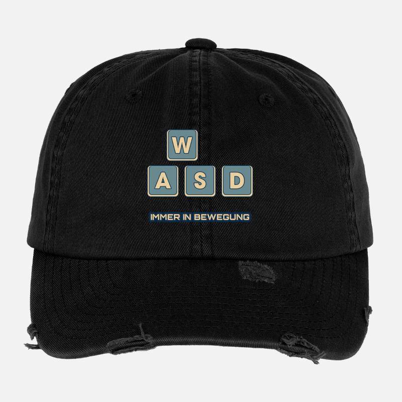 WASD - immer in Bewegung Flexfit Vintage Destroyed Cap