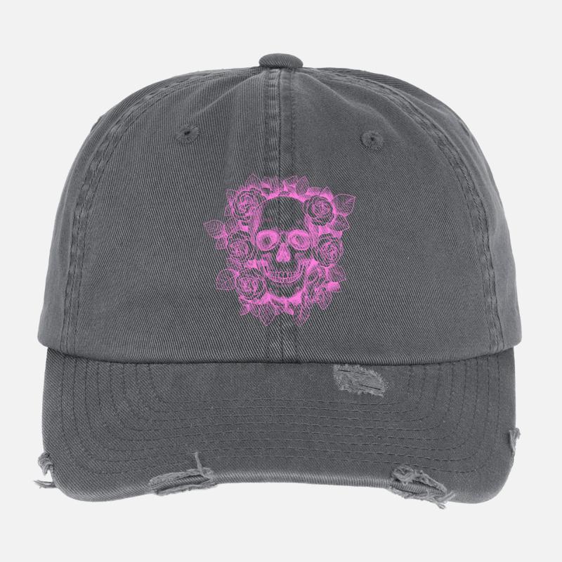 Pink Death Flexfit Vintage Destroyed Cap
