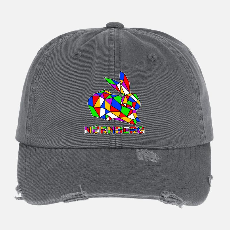 Nuremberg - Hase - Pop Art Casquette vintage effet usé Flexfit