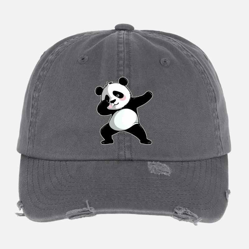 Dabbing Panda Flexfit Vintage Destroyed Cap