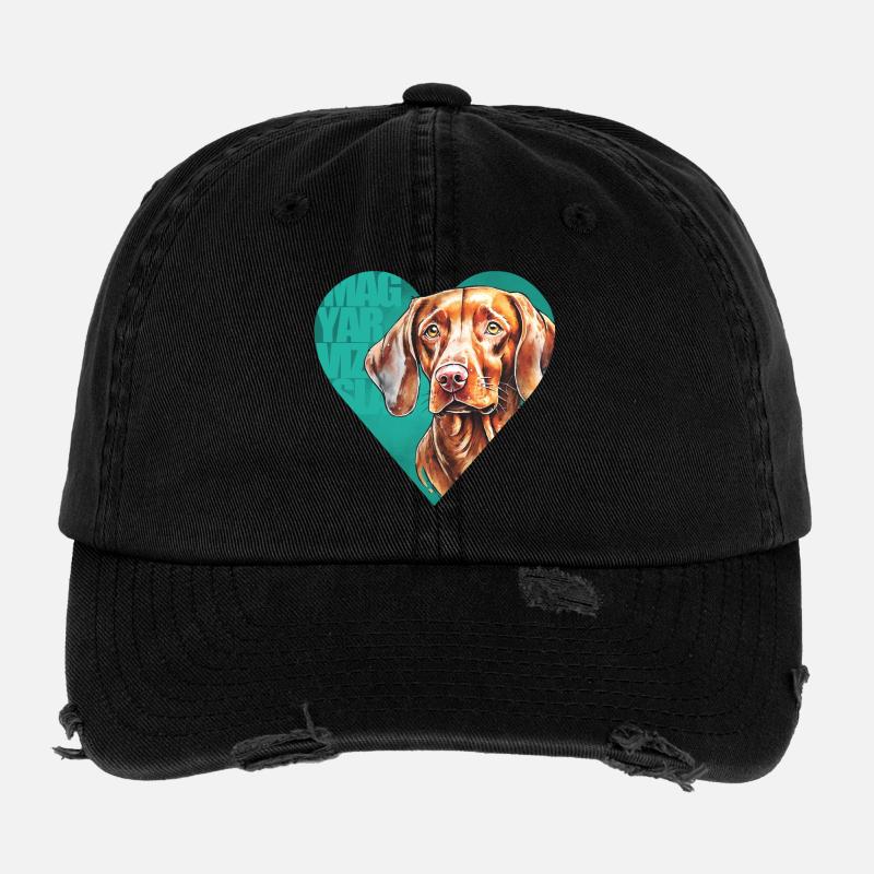 Magyar Vizsla Portrait Casquette vintage effet usé Flexfit