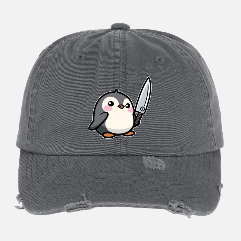 Drôle de pingouin Casquette vintage effet usé Flexfit
