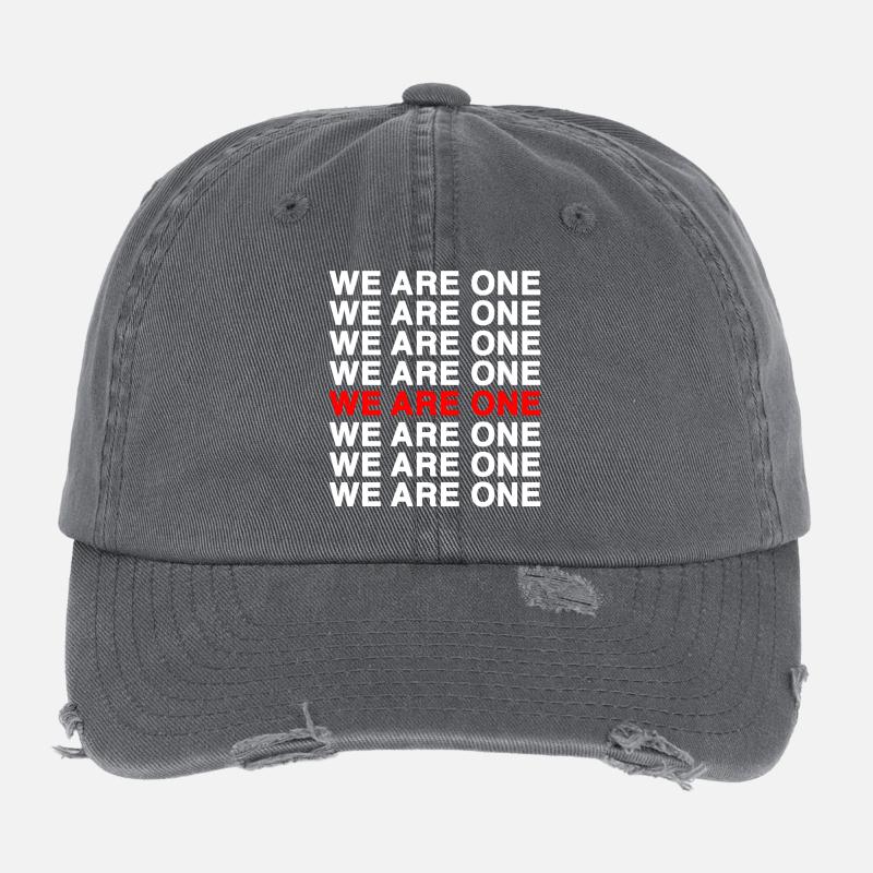 Wir sind eins – Bold Typo Muster Flexfit Vintage Destroyed Cap