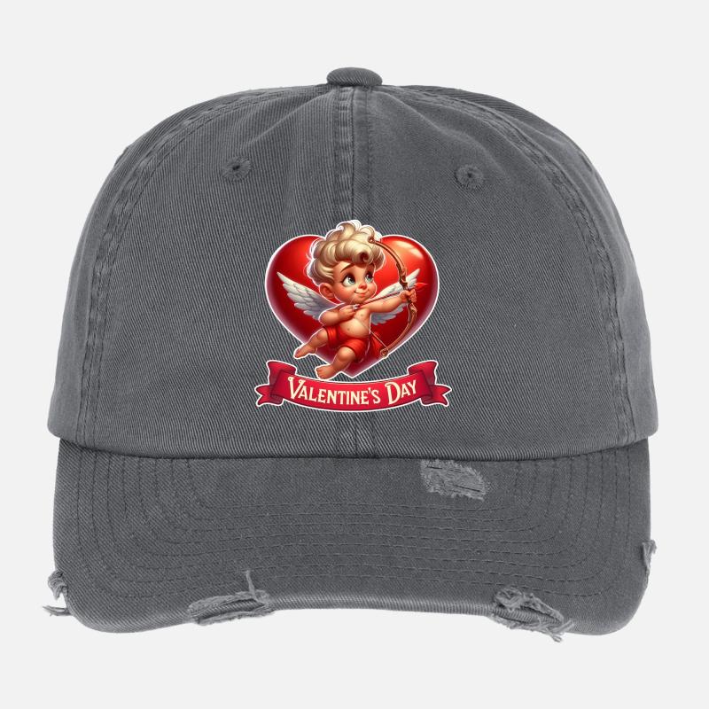 Saint Valentin Casquette vintage effet usé Flexfit