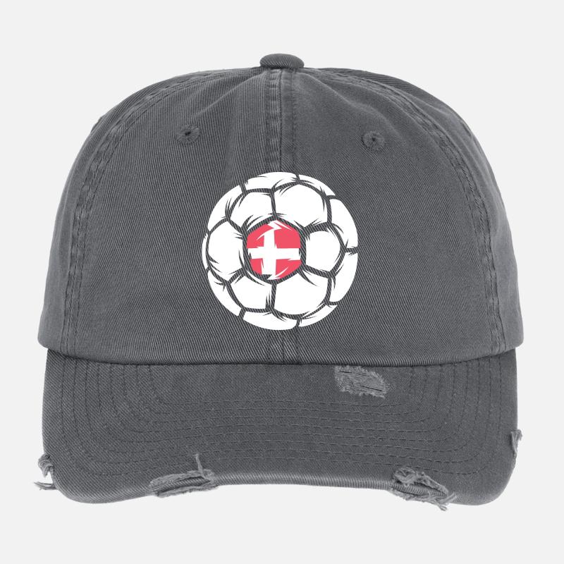 Équipe de handball Danemark EC Ball Handball Logo Casquette vintage effet usé Flexfit
