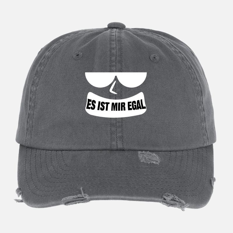 Ist Mir Wurscht Statement Chill Gleichgültig Flexfit Vintage Destroyed Cap