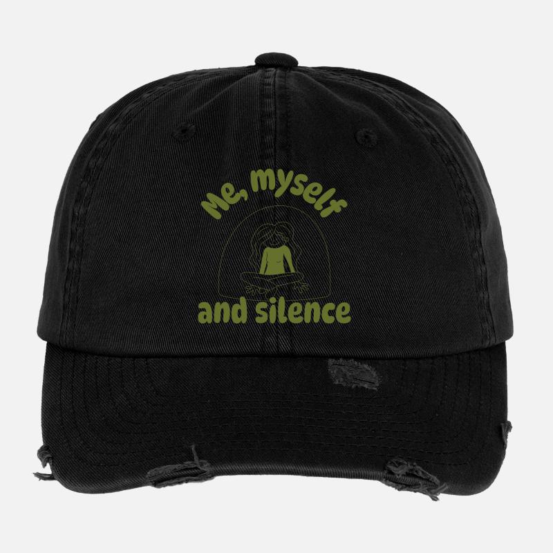 Me, myself and silence Flexfit Vintage Destroyed Cap