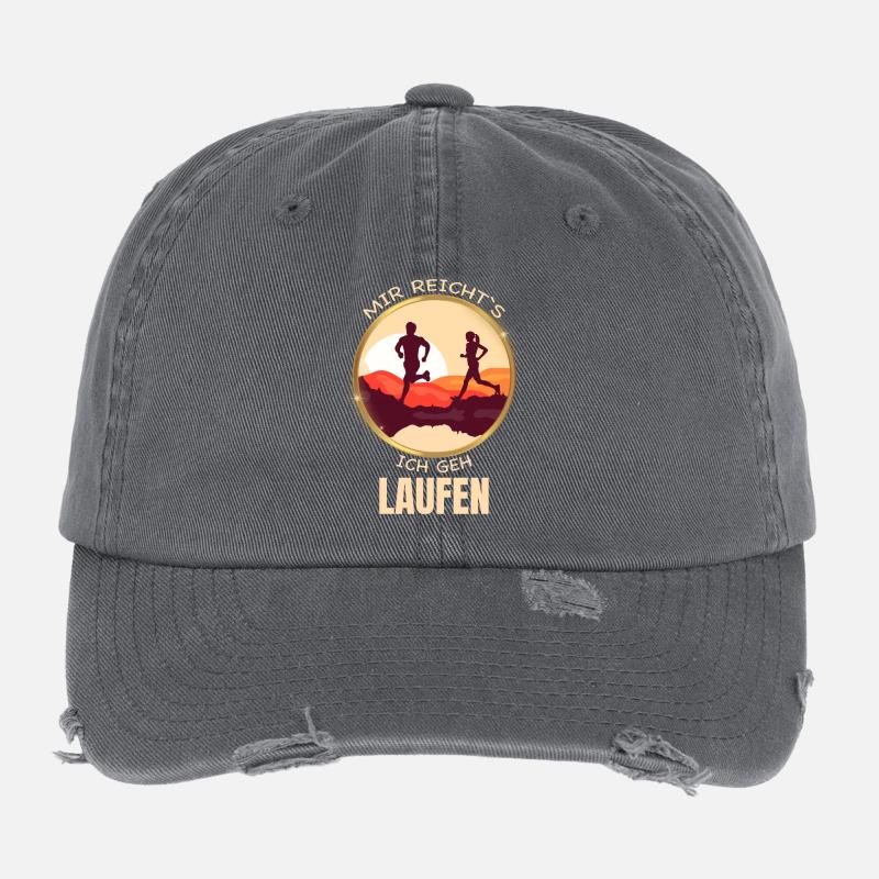 Mir reicht s - ich geh Laufen Flexfit Vintage Destroyed Cap