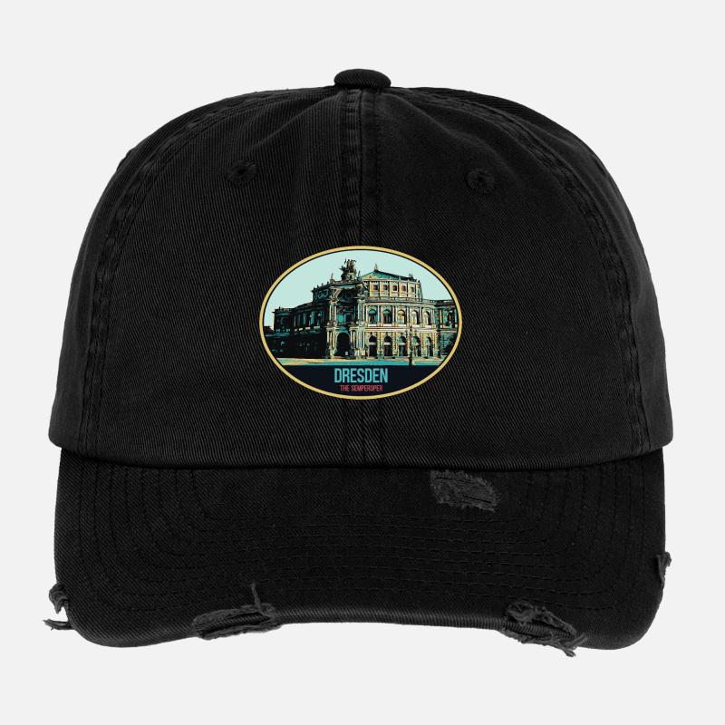 Dresdner Semperoper: Eleganz in der Illustration Flexfit Vintage Destroyed Cap
