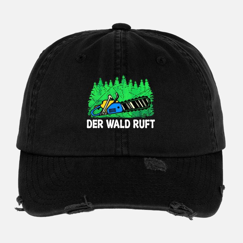 Lumberjack tronçonneuse arbre déclaration Lumberjack - Casquette vintage effet usé Flexfit - noir