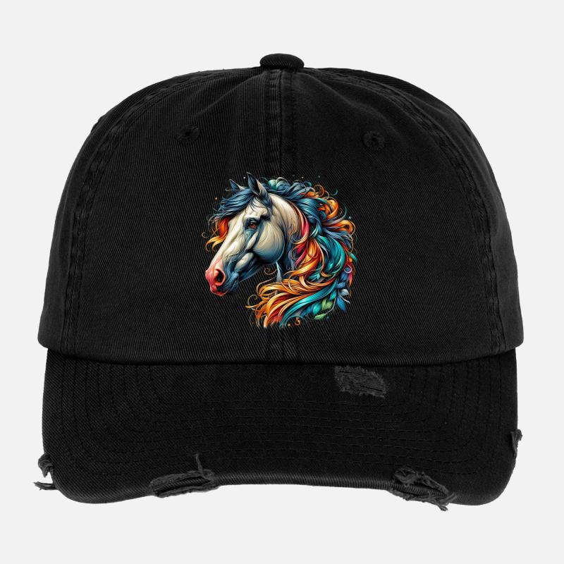 Horse Flexfit Vintage Destroyed Cap