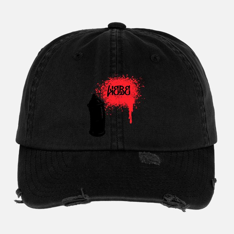 Spraydose Strassenkunst Wildstyle Graffiti Kunst Flexfit Vintage Destroyed Cap