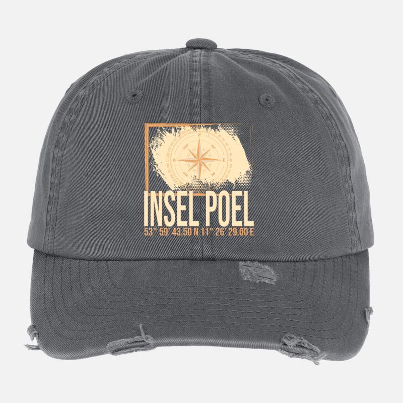 Insel Poel Koordinaten Flexfit Vintage Destroyed Cap