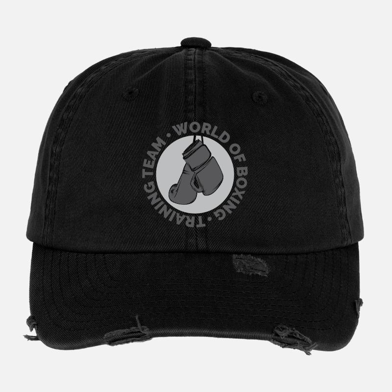 Boxen Sport Logo Symbol Emblem Boxhandschuhe icon Flexfit Vintage Destroyed Cap