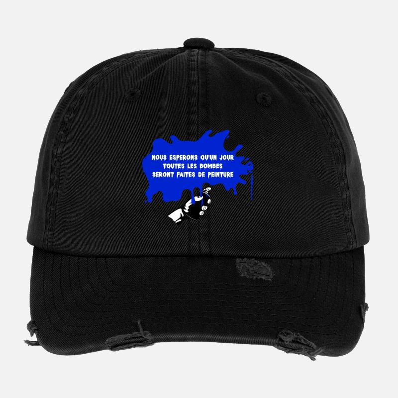 Toutes les bombes faites de peinture Casquette vintage effet usé Flexfit
