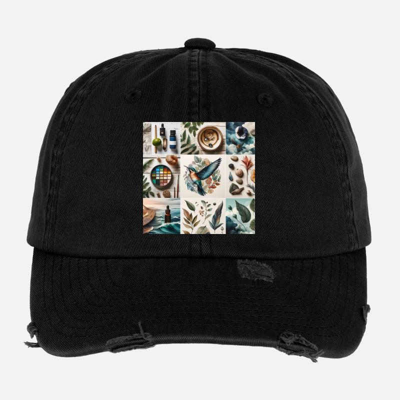 La nature dans l’art Casquette vintage effet usé Flexfit