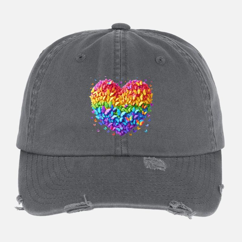 Schmetterlingsherz Flexfit Vintage Destroyed Cap