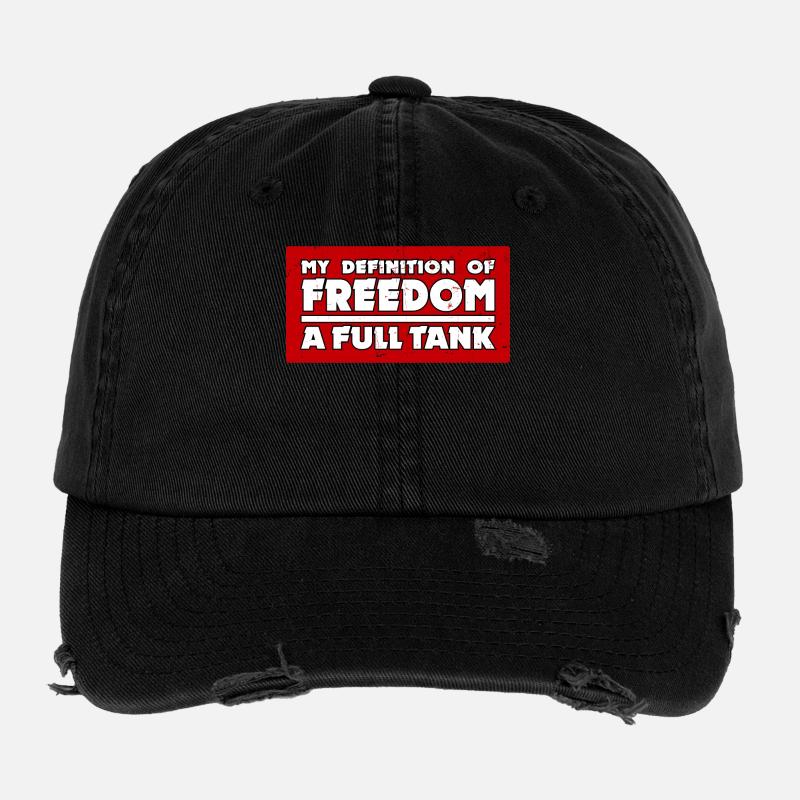 Zapfsäule Statement Tanken Elektrische Energie Flexfit Vintage Destroyed Cap