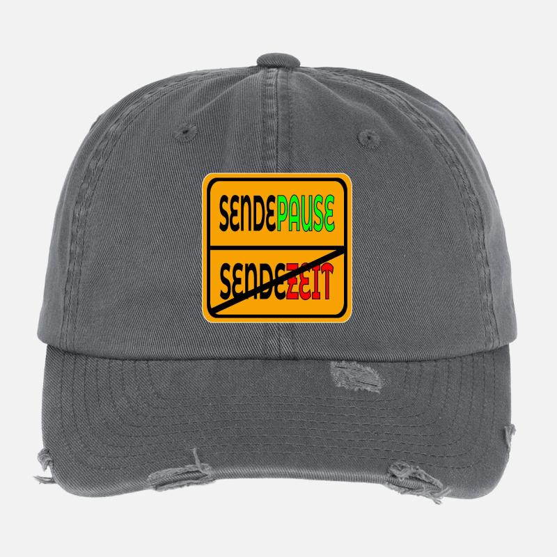 SENDEZEIT SENDEPAUSE Flexfit Vintage Destroyed Cap