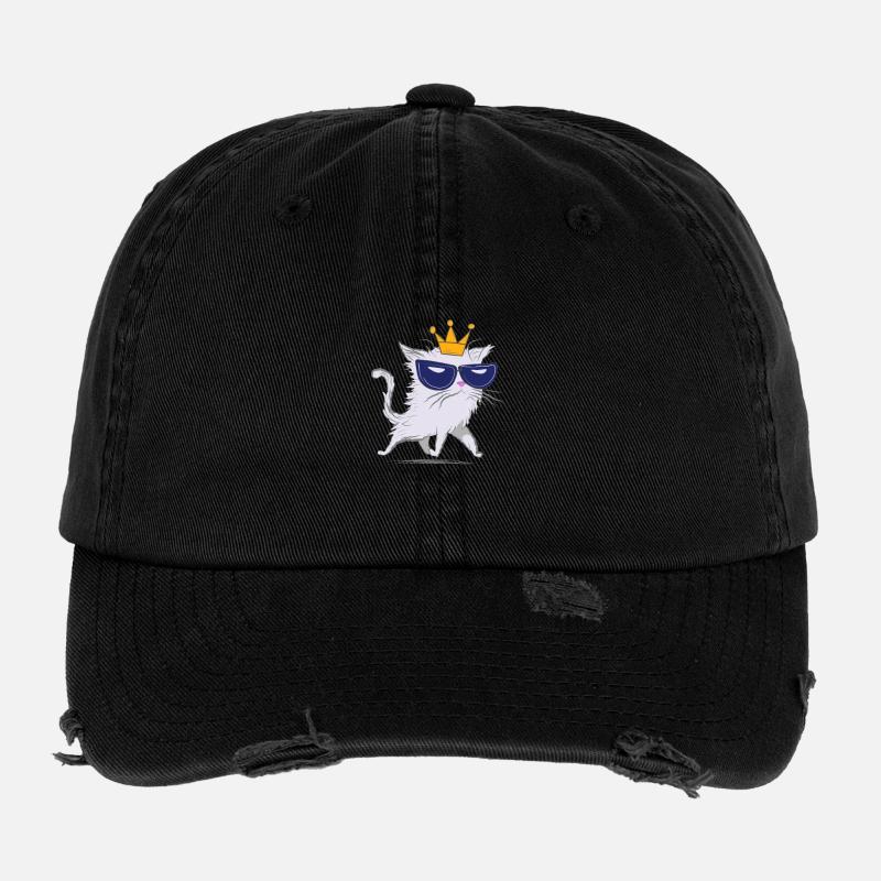 Chat asclépiade Casquette vintage effet usé Flexfit