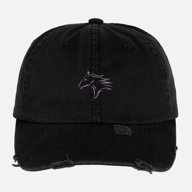 Fast Running Horse Head Flexfit Vintage Destroyed Cap