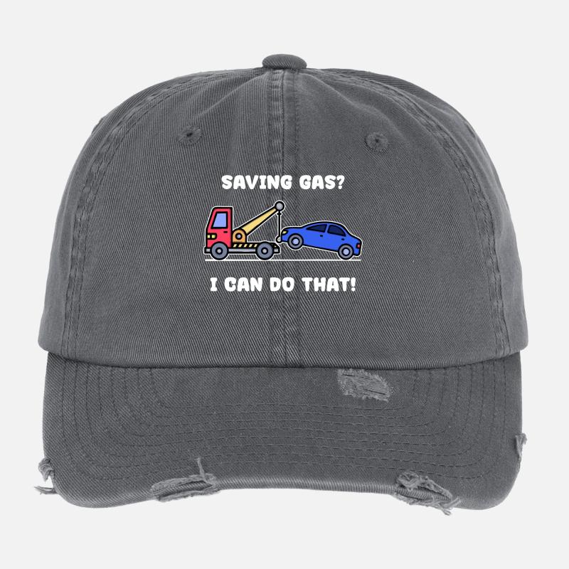 Car Statement Refueling Energy Storage Electricity Flexfit Vintage Destroyed Cap