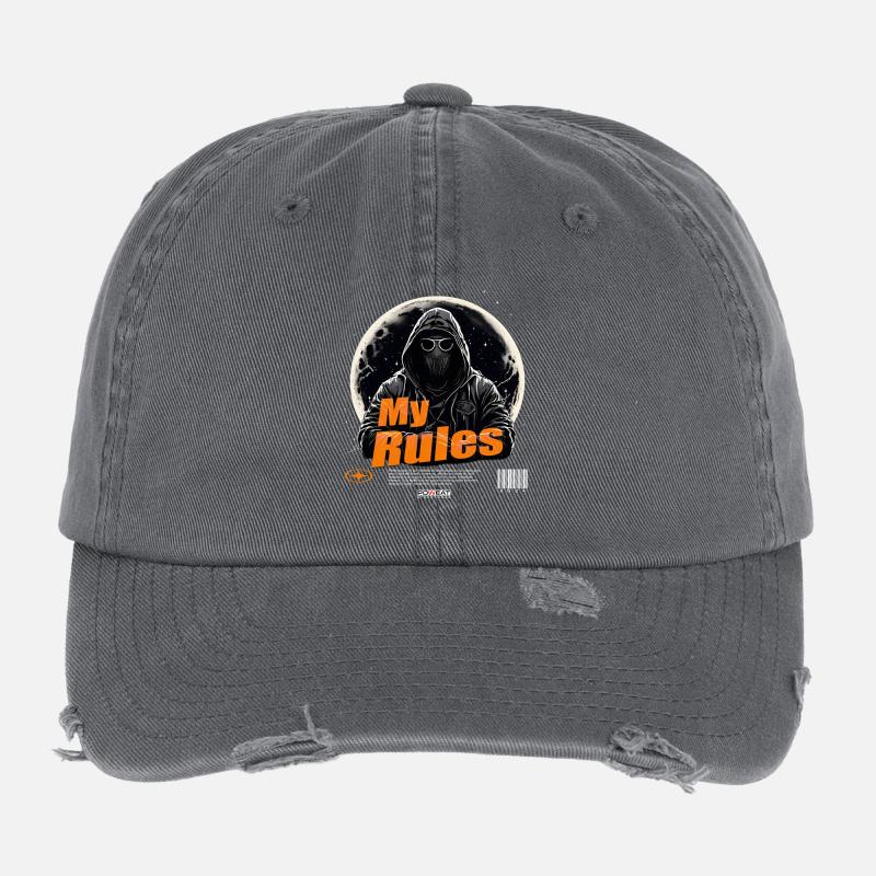 My Rules Flexfit Vintage Destroyed Cap