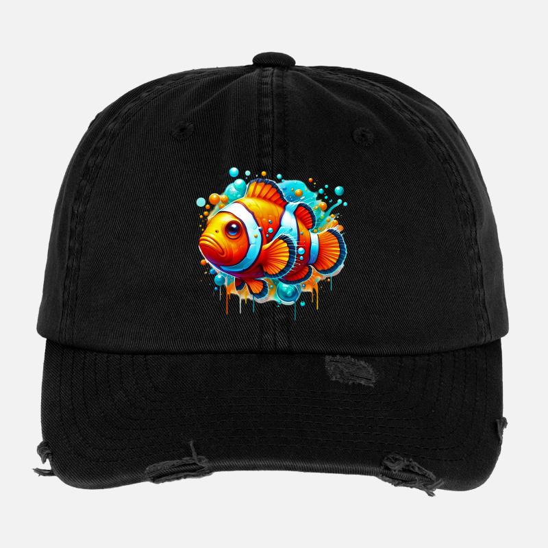 Poisson-clown Casquette vintage effet usé Flexfit