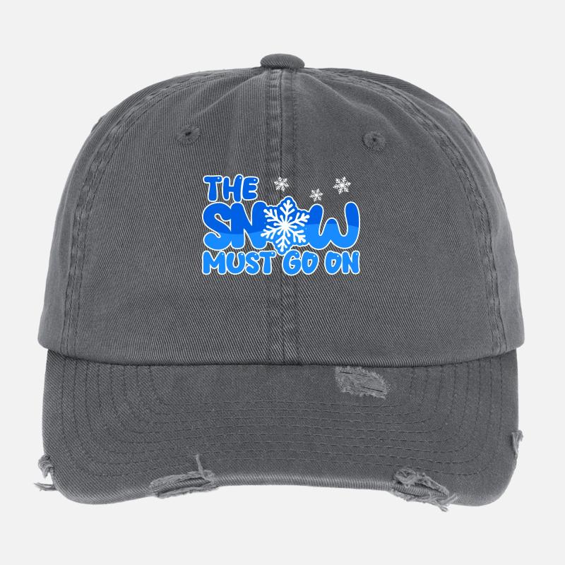 Wintersport Schnee Winter Statement Schifahren Flexfit Vintage Destroyed Cap