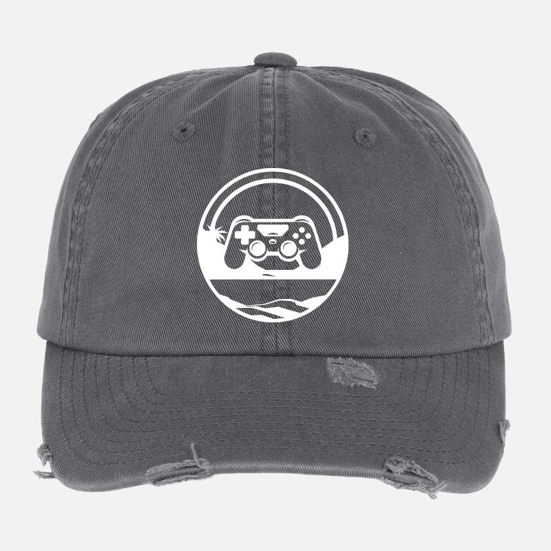 Video Games Graphics Flexfit Vintage Destroyed Cap