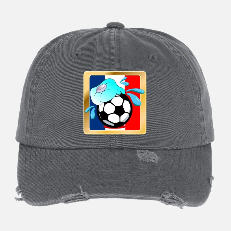 Frankreich Sommerfußball Flexfit Vintage Destroyed Cap