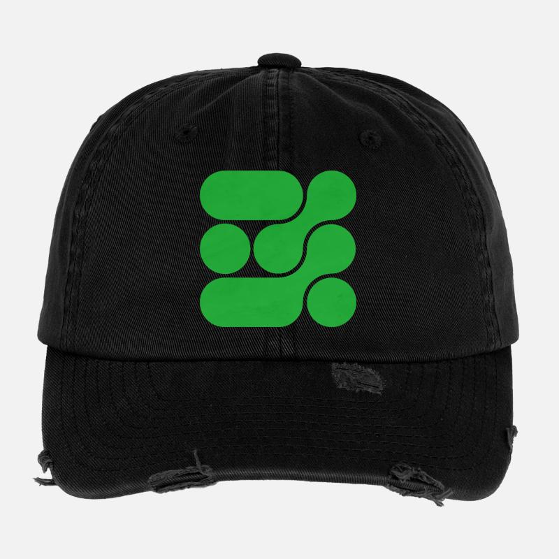 OCHOOO - VERT Casquette vintage effet usé Flexfit
