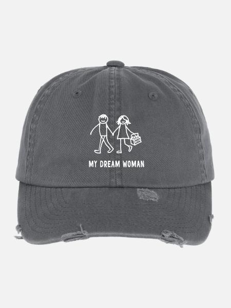 Design de bière pour femme de mes rêves - Casquette vintage effet usé Flexfit - charbon - Devant