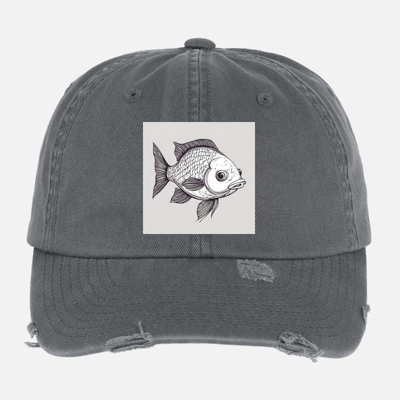 Poisson Casquette vintage effet usé Flexfit