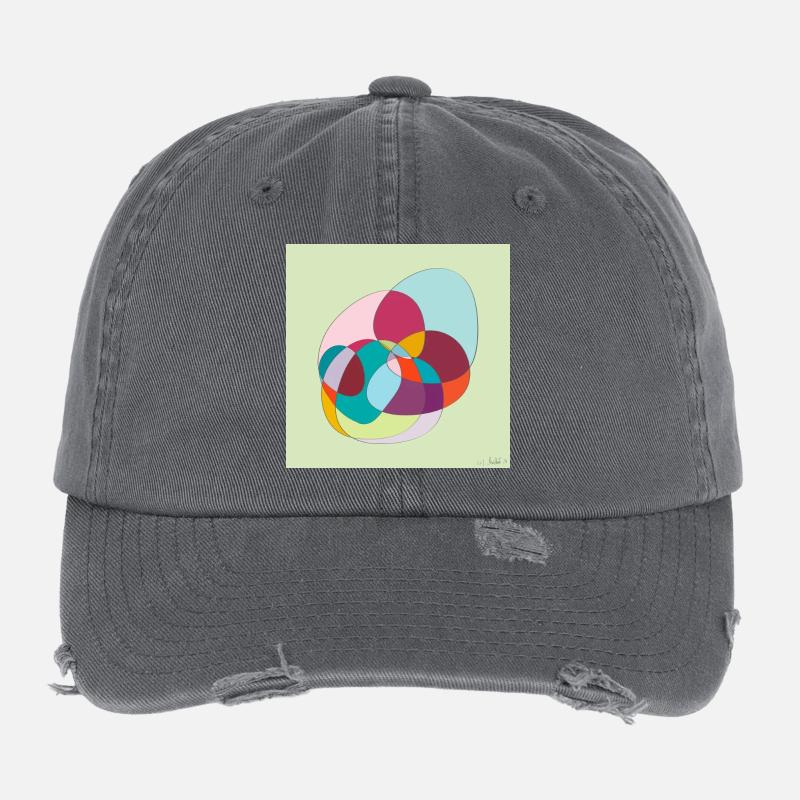 Verschlungene Farbübergänge Flexfit Vintage Destroyed Cap