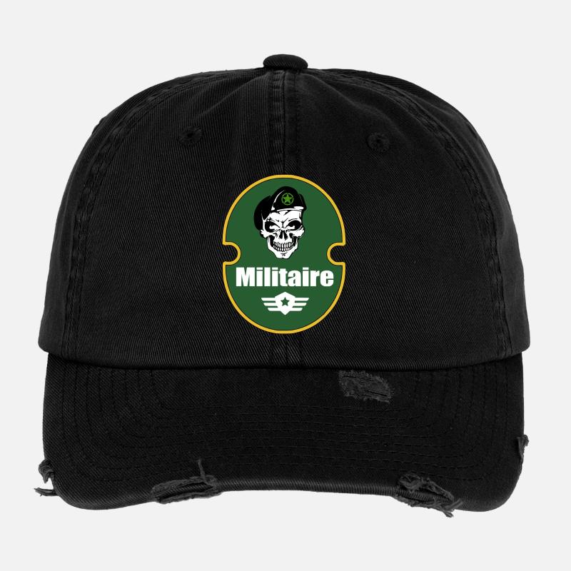 Militärisch Flexfit Vintage Destroyed Cap