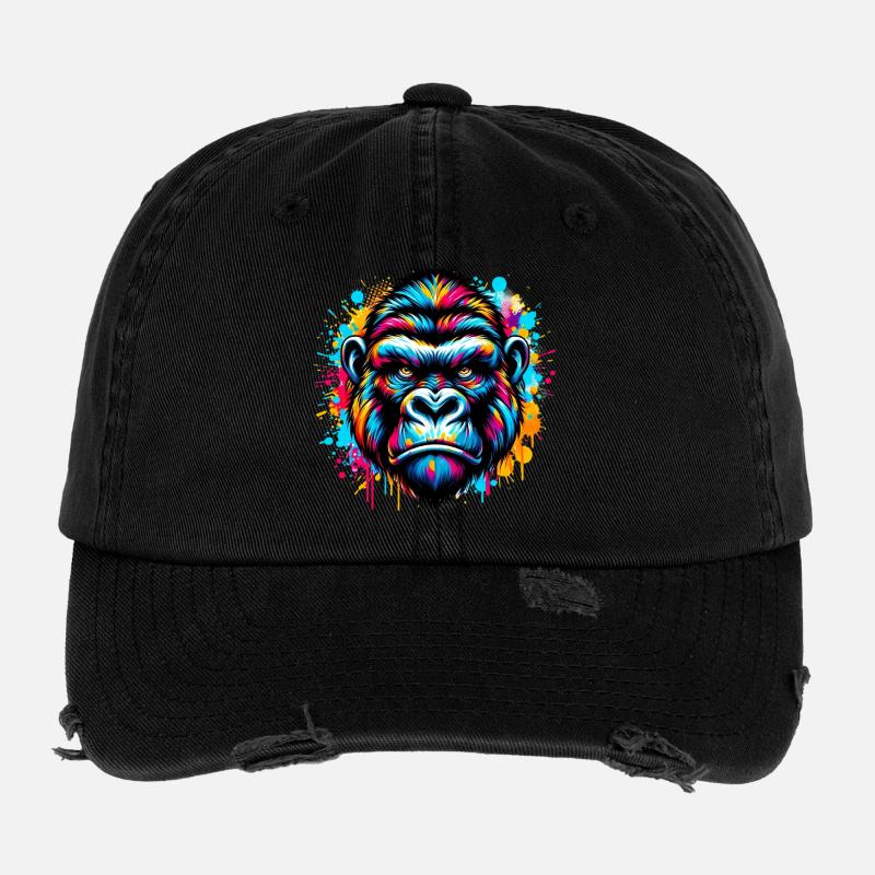 Gorille Casquette vintage effet usé Flexfit
