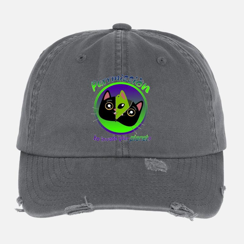 Envie d’envahir votre planète ? Casquette vintage effet usé Flexfit