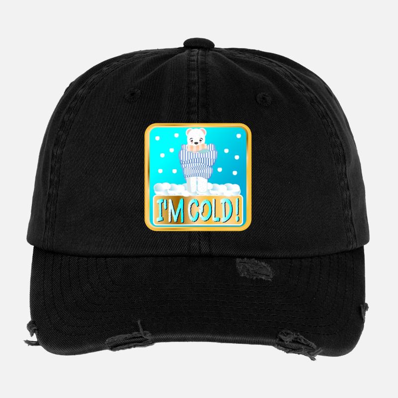 MIR IST KALT - WINTER EISBÄREN Flexfit Vintage Destroyed Cap